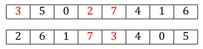 p1=3|5|0|2|7|4|1|6; p2=2|6|1|7|3|4|0|5