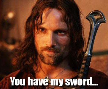 You have my sword