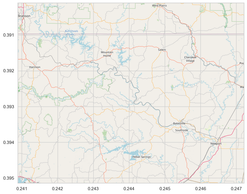 Map of North Central Arkansas